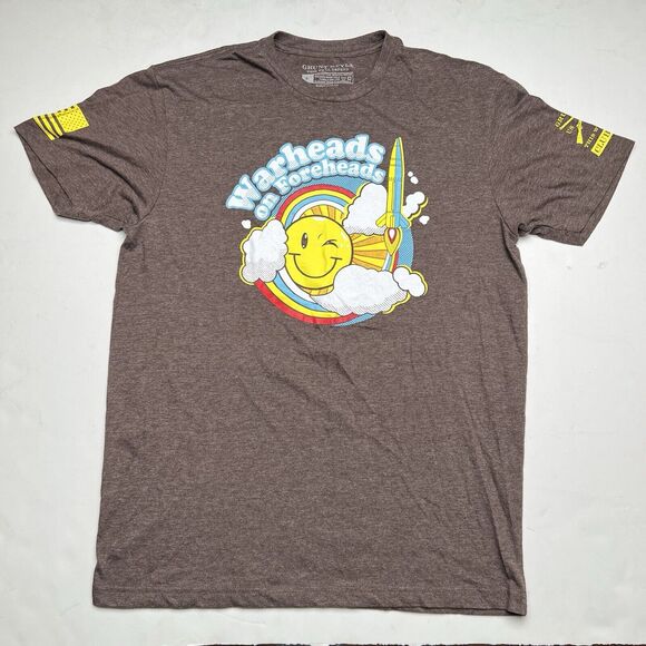 Grunt Style Club Member T-Shirt Brown Warheads on Forhead Mens Large - Picture 1 of 10
